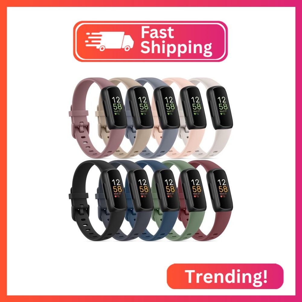 10 Pack Fitbit Inspire 3 Bands - Soft Silicone Adjustable Sport Replacement Stra 10 Pack Fitbit Inspire 3 Bands - Soft Silicone Adjustable Sport Replacement Stra