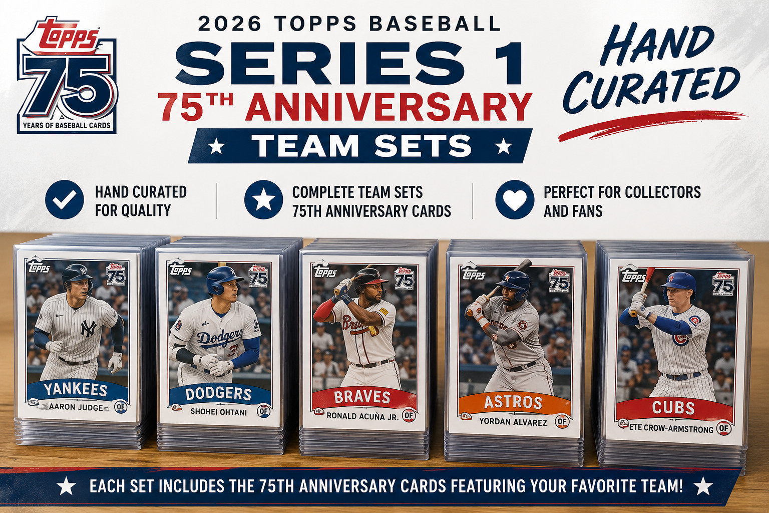 2026 Topps Series 1 75th Anniversary Team Sets 2026 Topps Series 1 75th Anniversary Team Sets