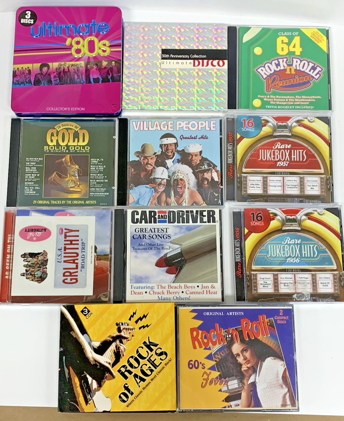 Vintage 1960\'s 1970\'s 1980\'s Music CD Lot Jukebox Solid Gold Hits Disco & More Vintage 1960\'s 1970\'s 1980\'s Music CD Lot Jukebox Solid Gold Hits Disco & More