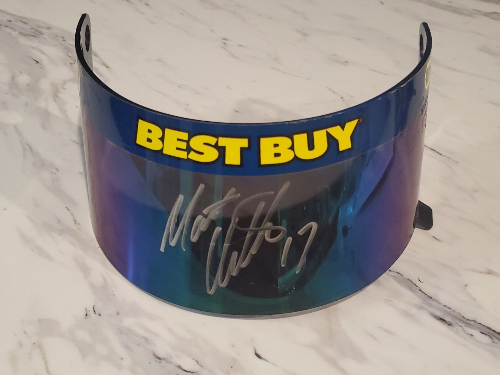 Matt Kenseth #17 Best Buy RACE USED Cup Series SIGNED Helmet Visor AUTOGRAPHED Matt Kenseth #17 Best Buy RACE USED Cup Series SIGNED Helmet Visor AUTOGRAPHED