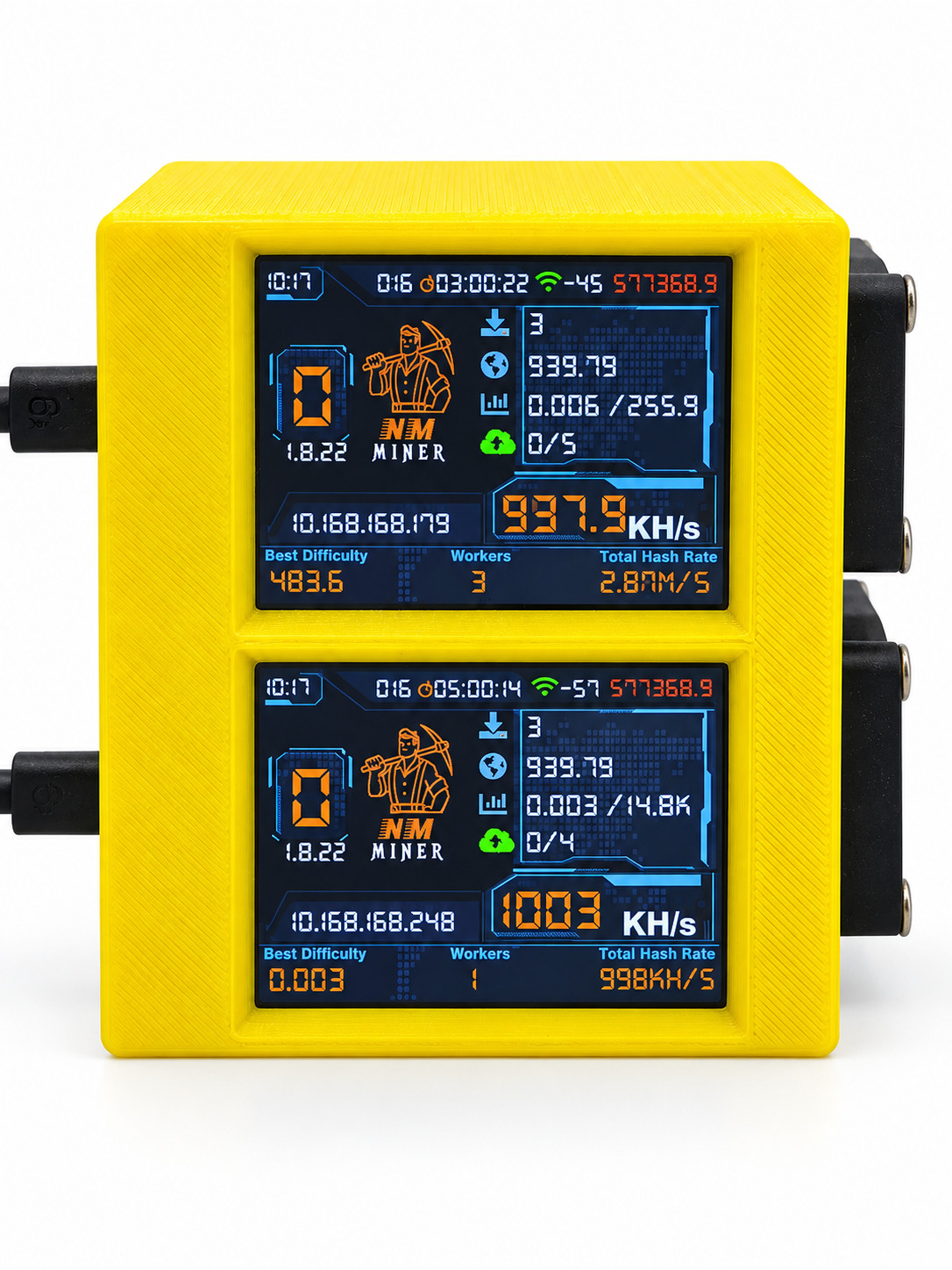 Dual NMMiner V2 Bitcoin Miner | 2 ESP32-2432S028R 2.8\ Dual NMMiner V2 Bitcoin Miner | 2 ESP32-2432S028R 2.8\