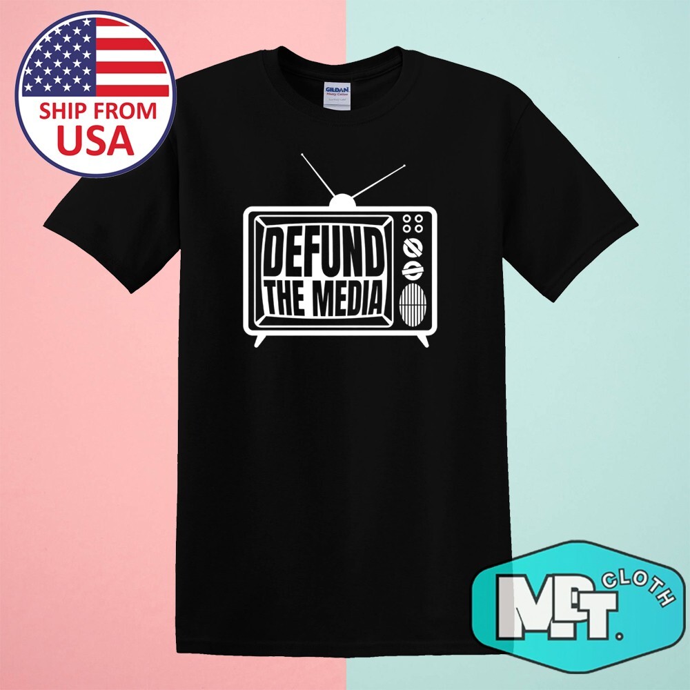Defund The Media Fake News Men's Black Size S-5XL Defund The Media Fake News Men's Black Size S-5XL