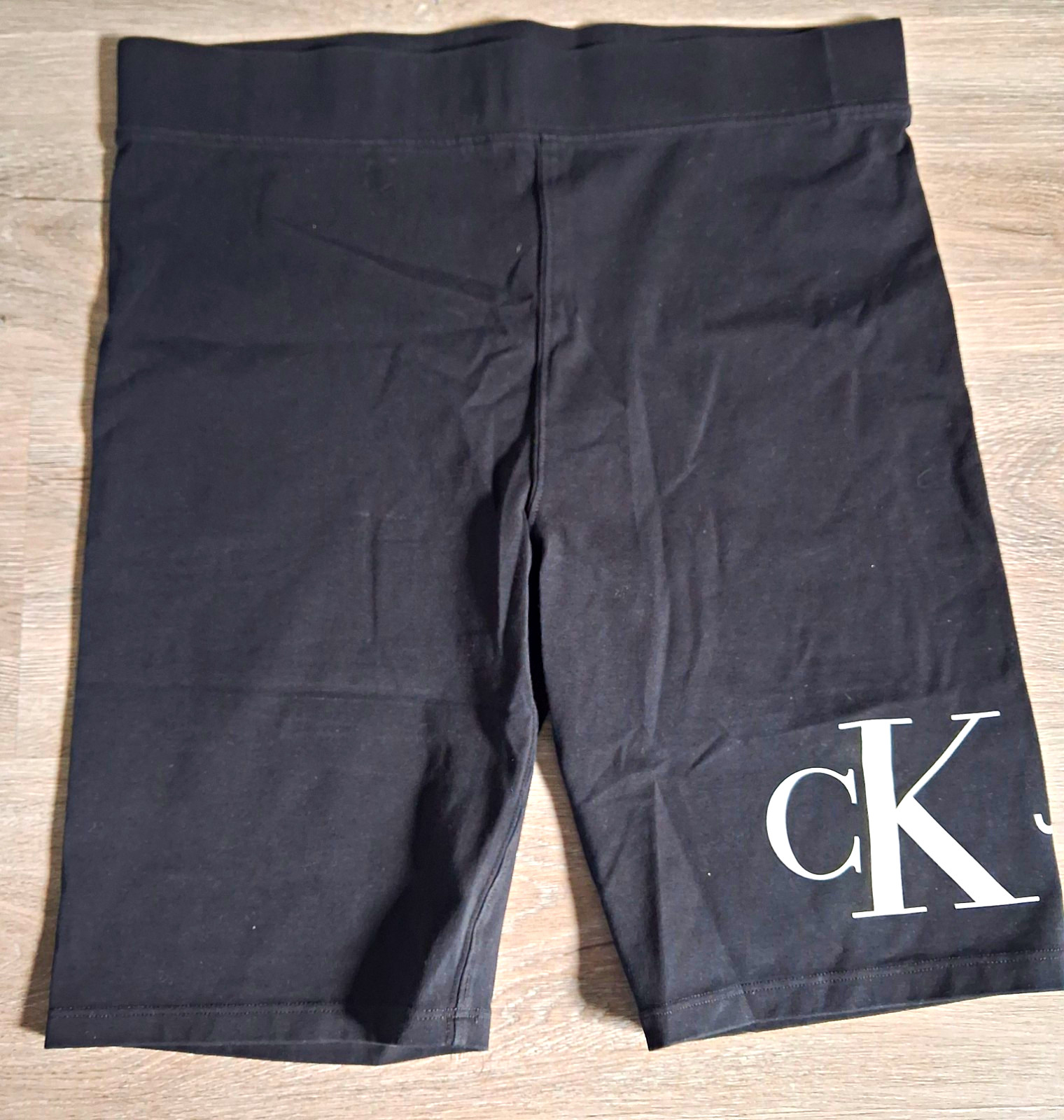 Calvin Klein Jeans Women’s Black Logo Biker Shorts Stretch Cotton/Spandex L Calvin Klein Jeans Women’s Black Logo Biker Shorts Stretch Cotton/Spandex L