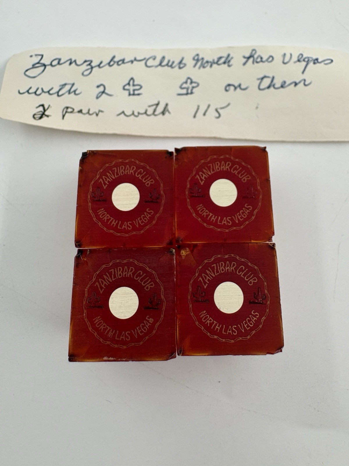 Rare Zanzibar Casino North Las Vegas Set Of 4 Dice. Crystallization Damage, Read Rare Zanzibar Casino North Las Vegas Set Of 4 Dice. Crystallization Damage, Read