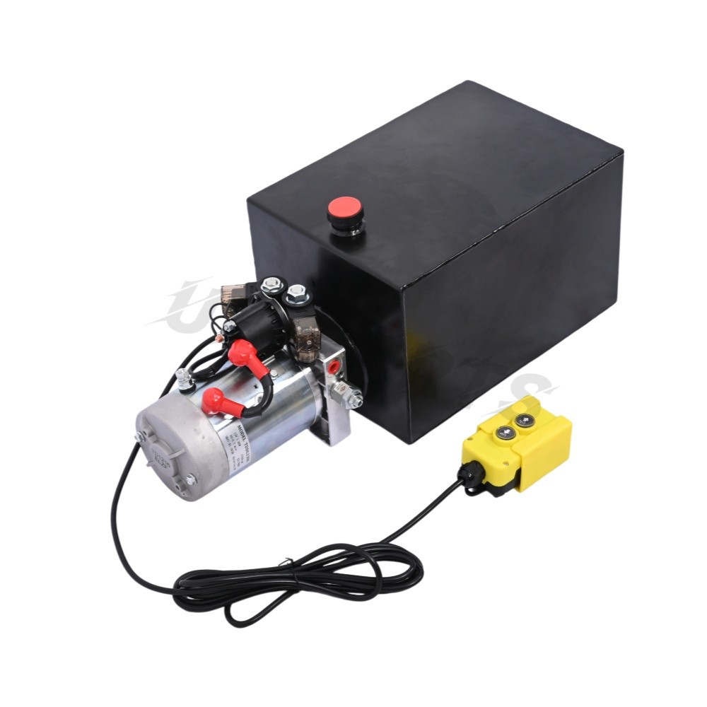20 Quart Hydraulic Pump DC 12V Double Acting for Dump Trailers 20 Quart Hydraulic Pump DC 12V Double Acting for Dump Trailers