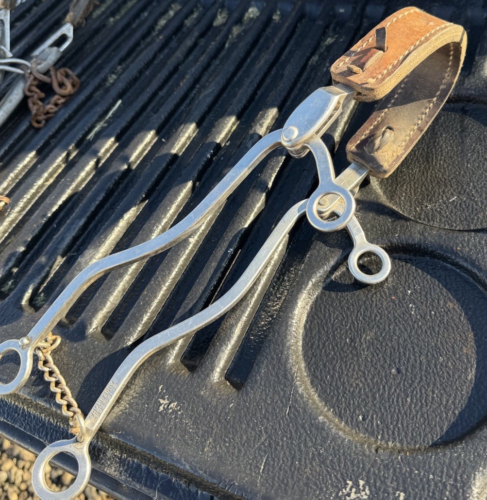 Vintage Sliester Bit Auberry USA Stainless Steel Mechanical Hackamore #40 9 inch Vintage Sliester Bit Auberry USA Stainless Steel Mechanical Hackamore #40 9 inch