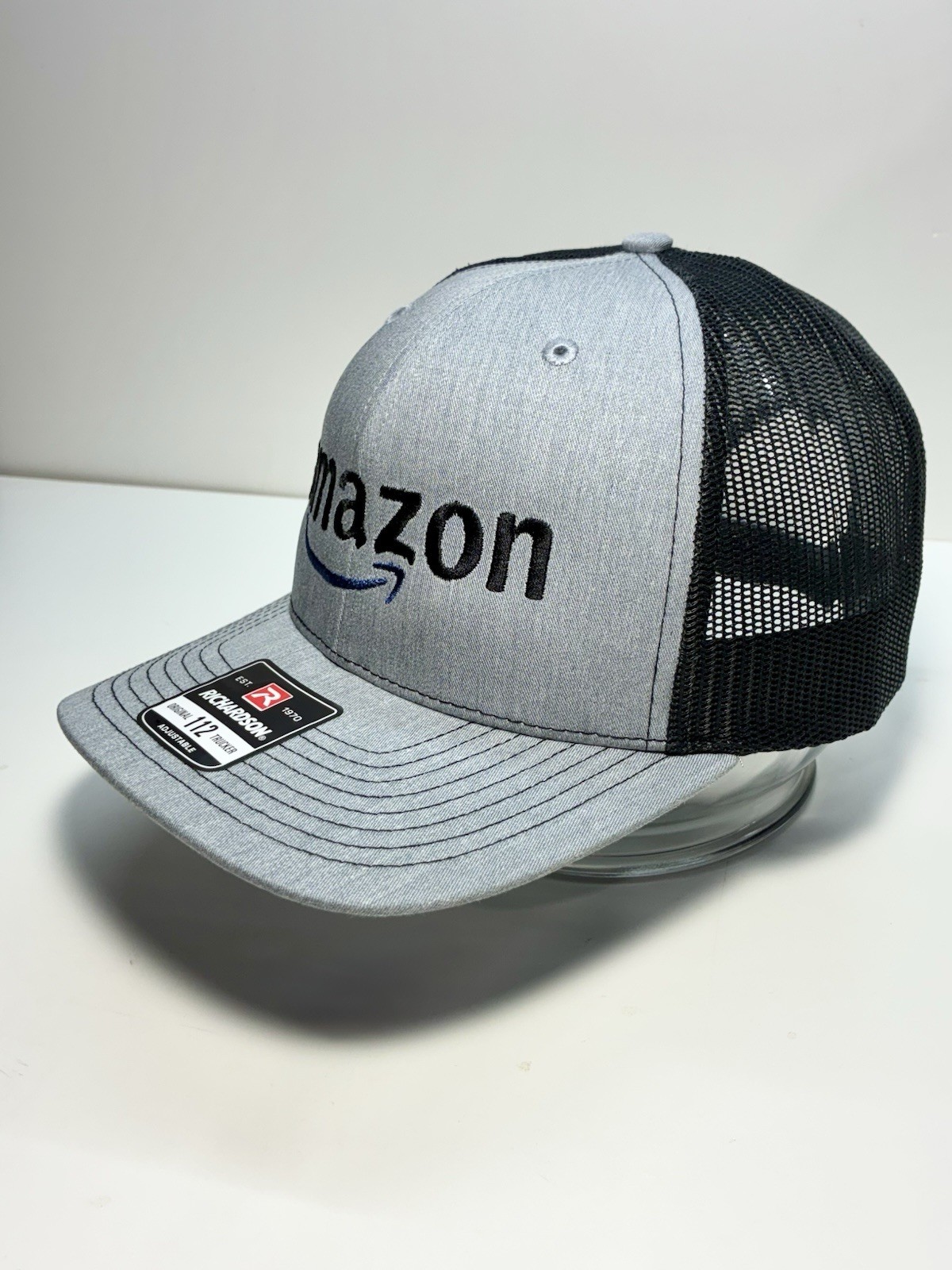 🔥 AMAZON Logo Richardson 112 SnapBack Hat, Gray/Black Mesh, Embroidered 🔥 AMAZON Logo Richardson 112 SnapBack Hat, Gray/Black Mesh, Embroidered