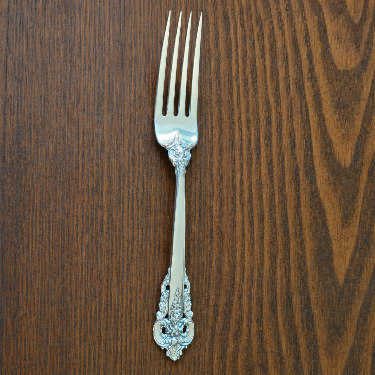 Wallace Grande Baroque Sterling Silver Dinner Fork 7.5\ Wallace Grande Baroque Sterling Silver Dinner Fork 7.5\