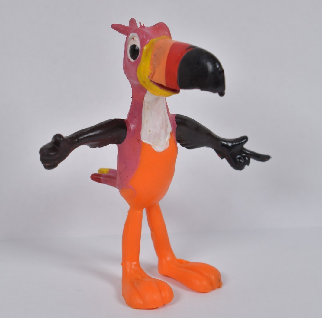 RARE Vtg 1970's Toucan Sam Froot Loops Bendable Figure Cereal Premium