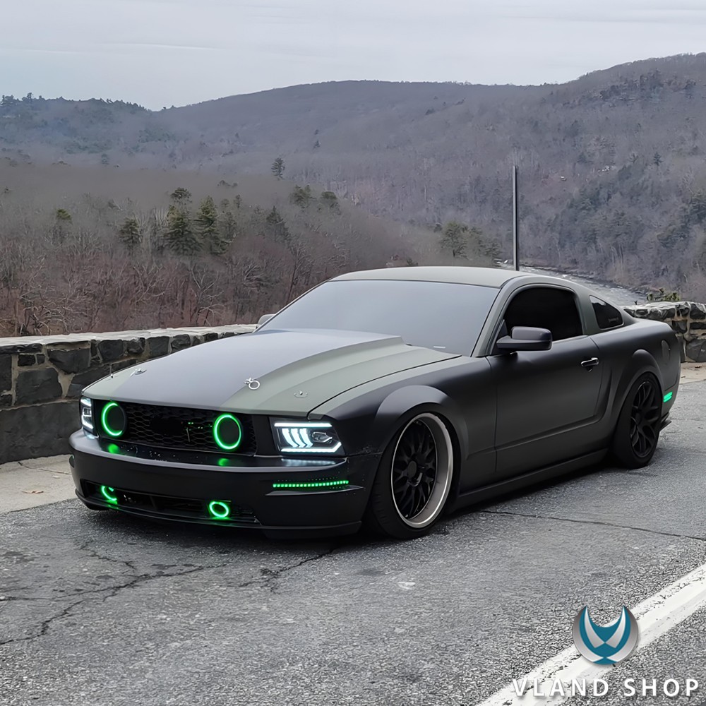 Fit For 2005-2009 Ford Mustang Projector Full LED Headlights Front Lamp Assembly Fit For 2005-2009 Ford Mustang Projector Full LED Headlights Front Lamp Assembly
