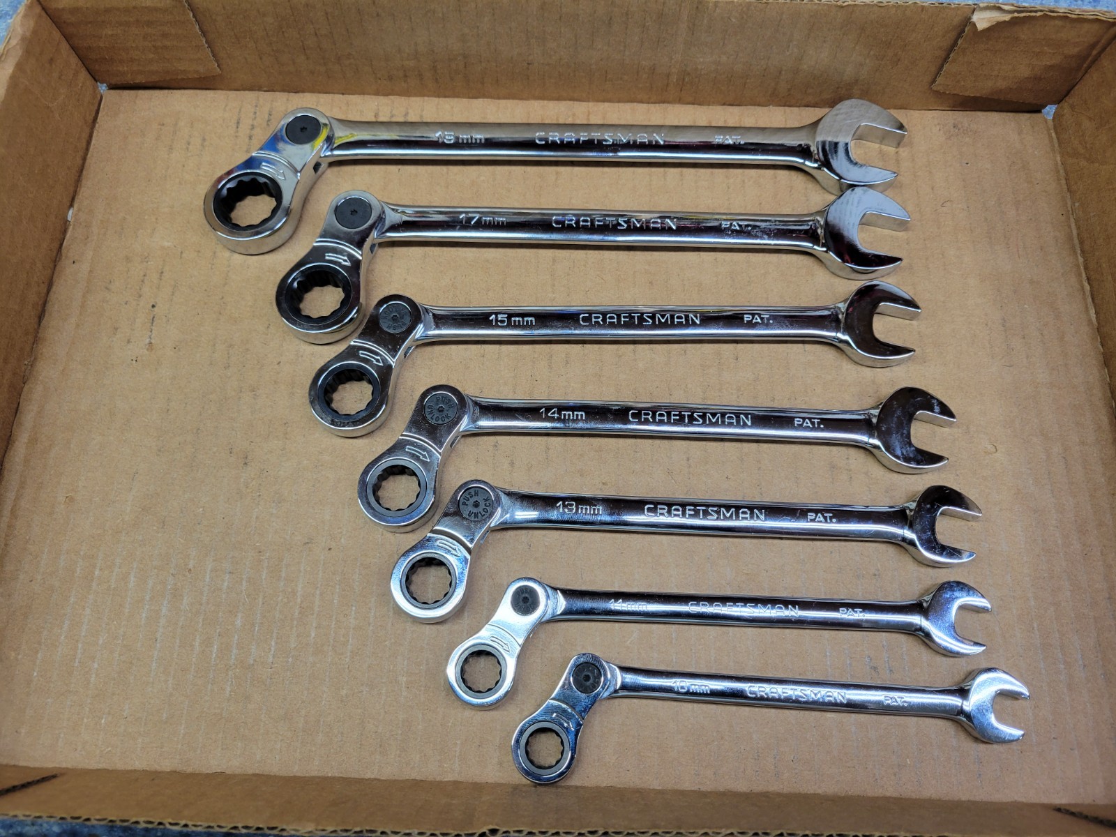 Craftsman 7-Piece Metric  Elbow Ratcheting Wrench Set No 14636