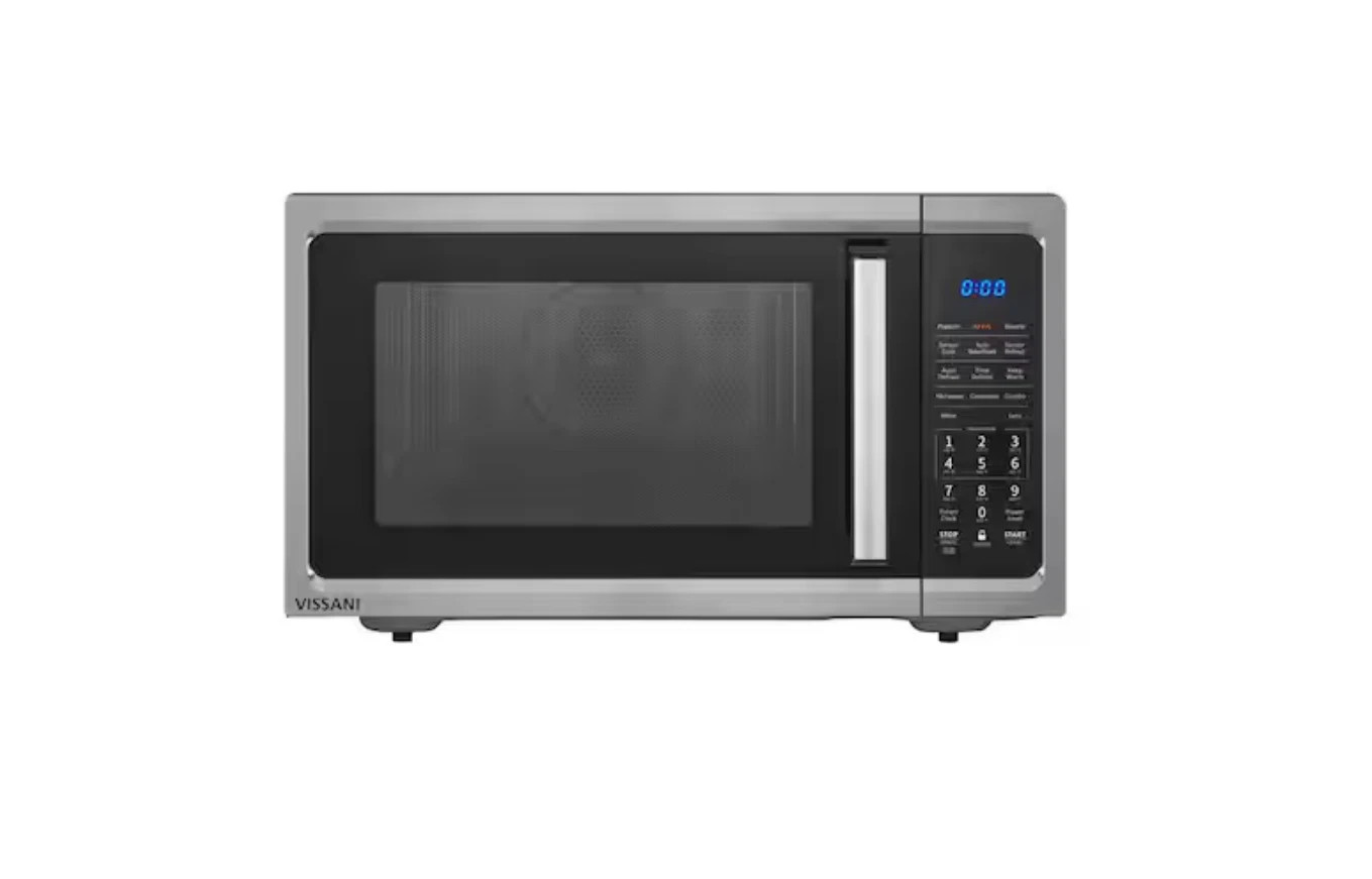 BLACK/SILVER - VISSANI EC042A2KJCLPF 1.5 CU.FT COUNTERTOP MICROWAVE WITH AIR FRY