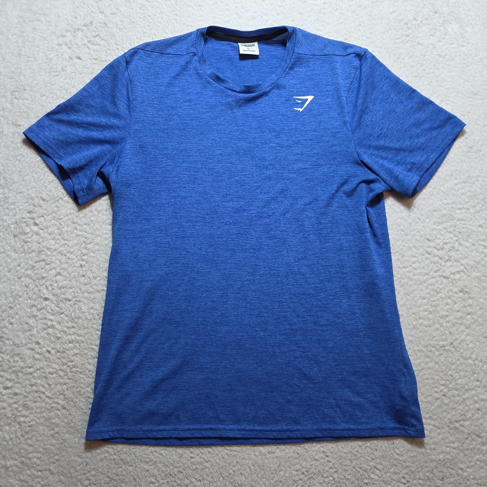 Gymshark Arrival Marl Shirt Mens Size XL Blue Performance Gym Workout Lifter Gymshark Arrival Marl Shirt Mens Size XL Blue Performance Gym Workout Lifter