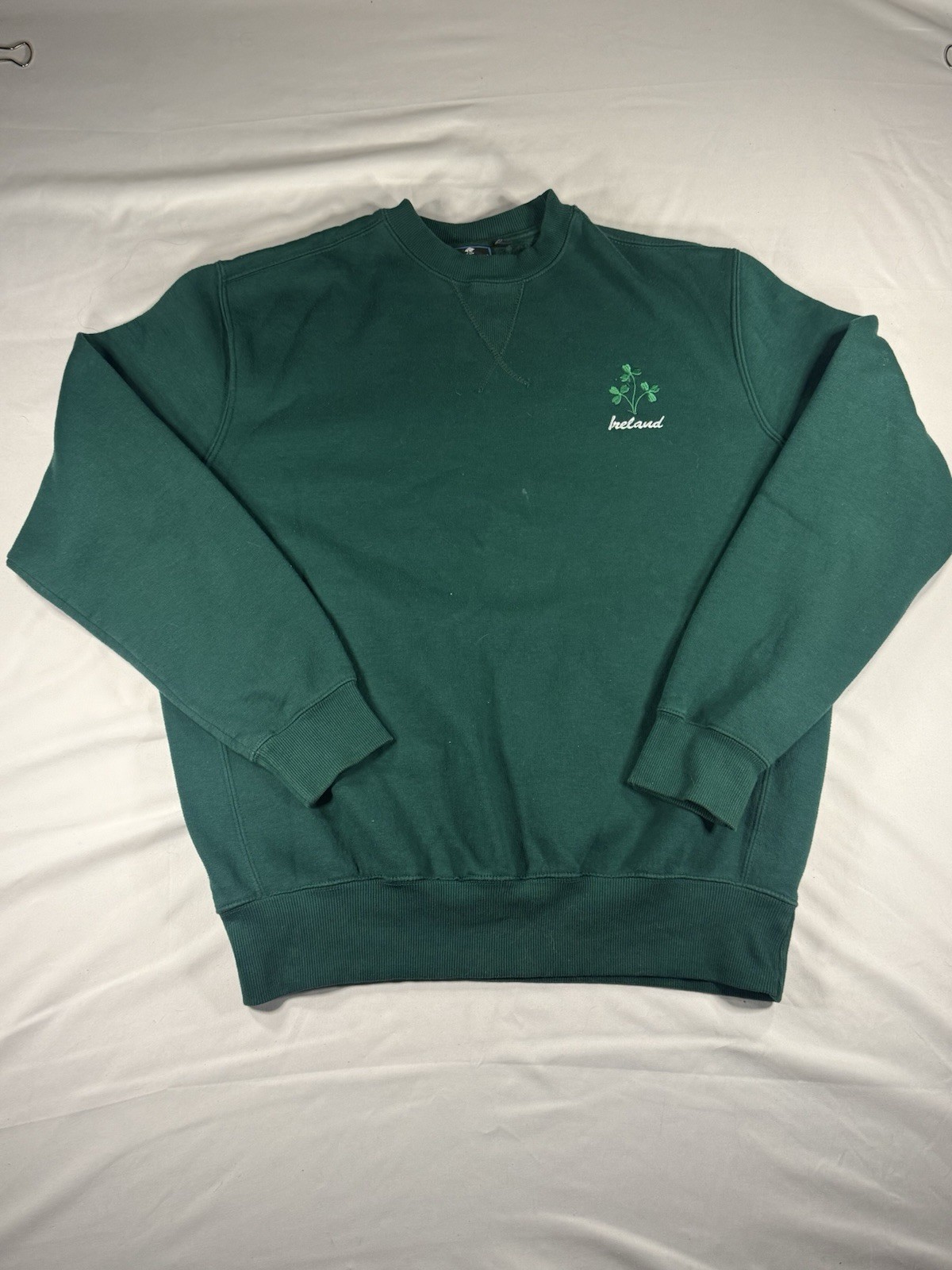 Vtg Dolmen Stitched Ireland Clover Green Crewneck Pullover Sweatshirt Size XXL Vtg Dolmen Stitched Ireland Clover Green Crewneck Pullover Sweatshirt Size XXL