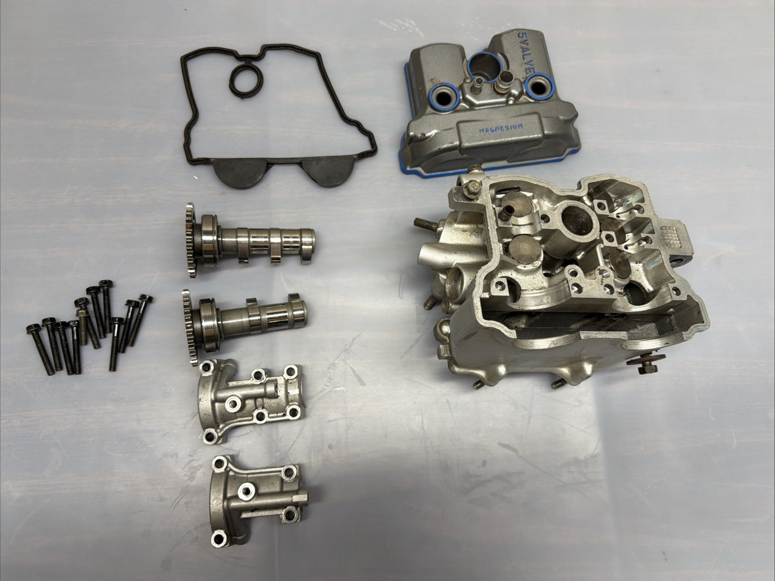 98-00 1998 WR400F WR 400F OEM CYLINDER HEAD ENGINE TOP END VALVE COVER ASSEMBLY