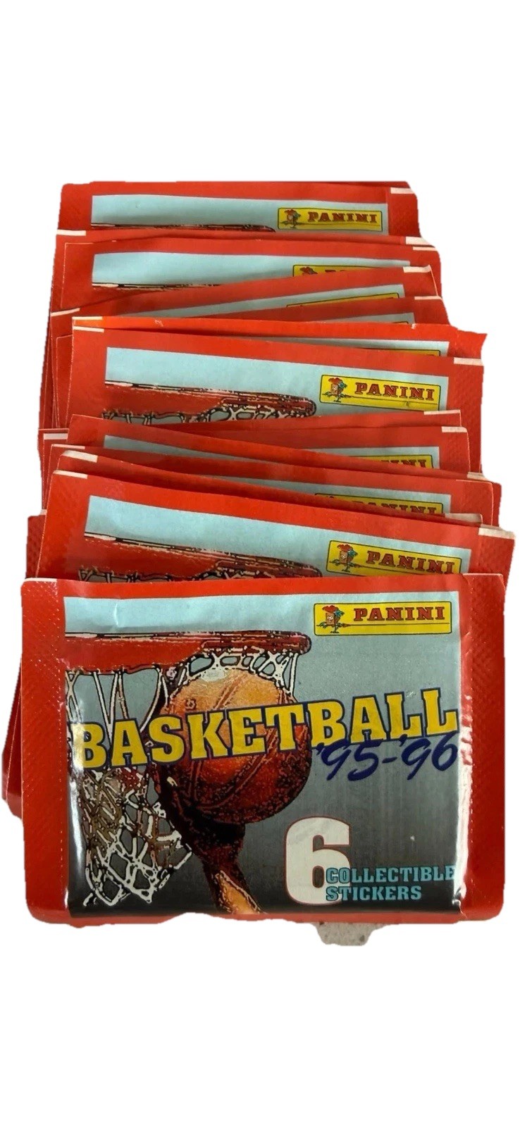 1995-96 Panini Basketball Stickers: 20 Unopened Packs - Possible Jordan, Shaq