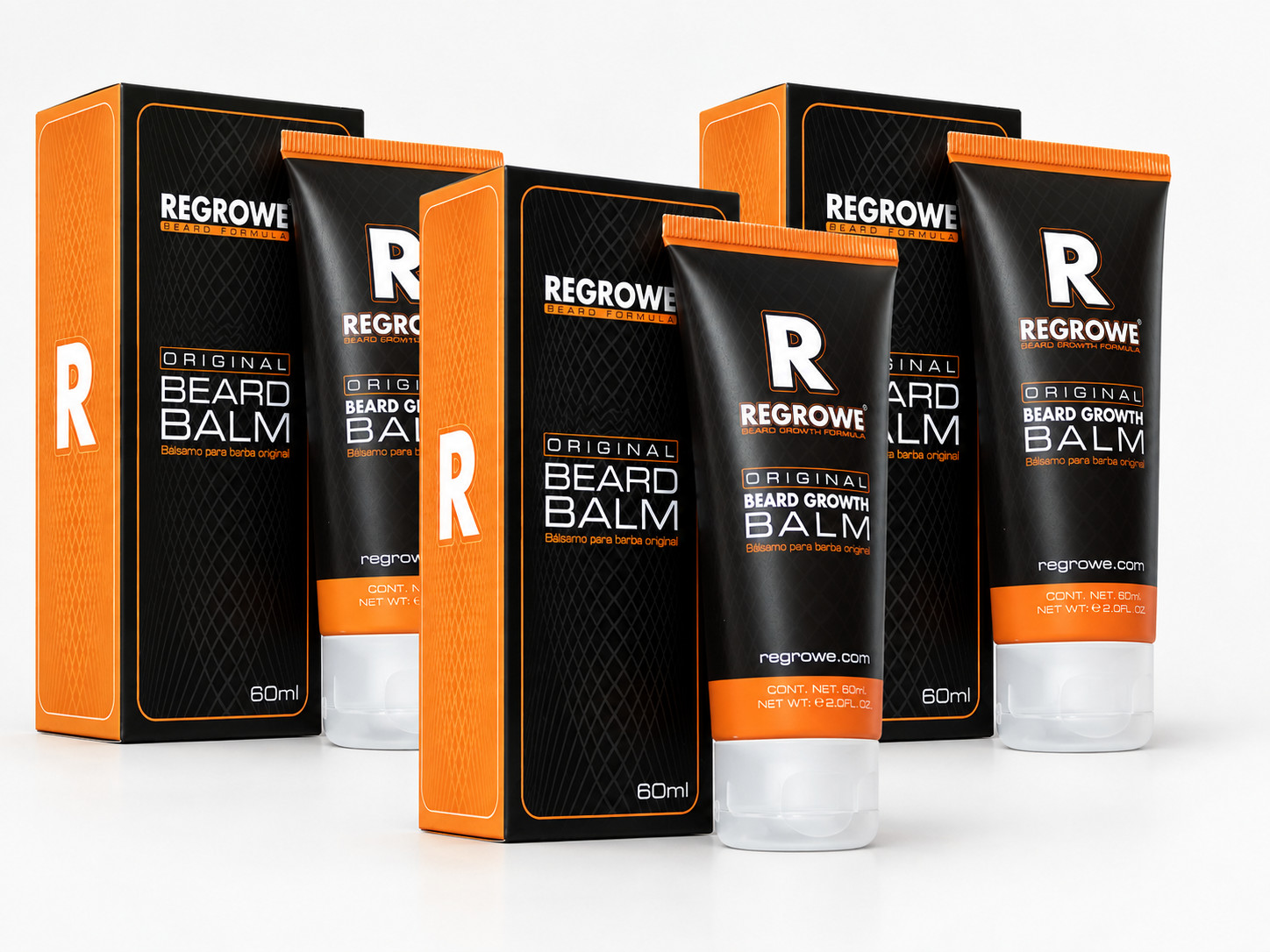 3x REGROWE Original Beard Growth Balm 60ml Minoxidil 5% Beard & Mustache Care 3x REGROWE Original Beard Growth Balm 60ml Minoxidil 5% Beard & Mustache Care