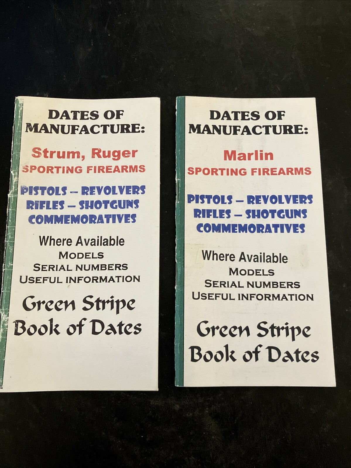 Dates of Manufacture Marlin and Strum, Ruger Dates of Manufacture Marlin and Strum, Ruger