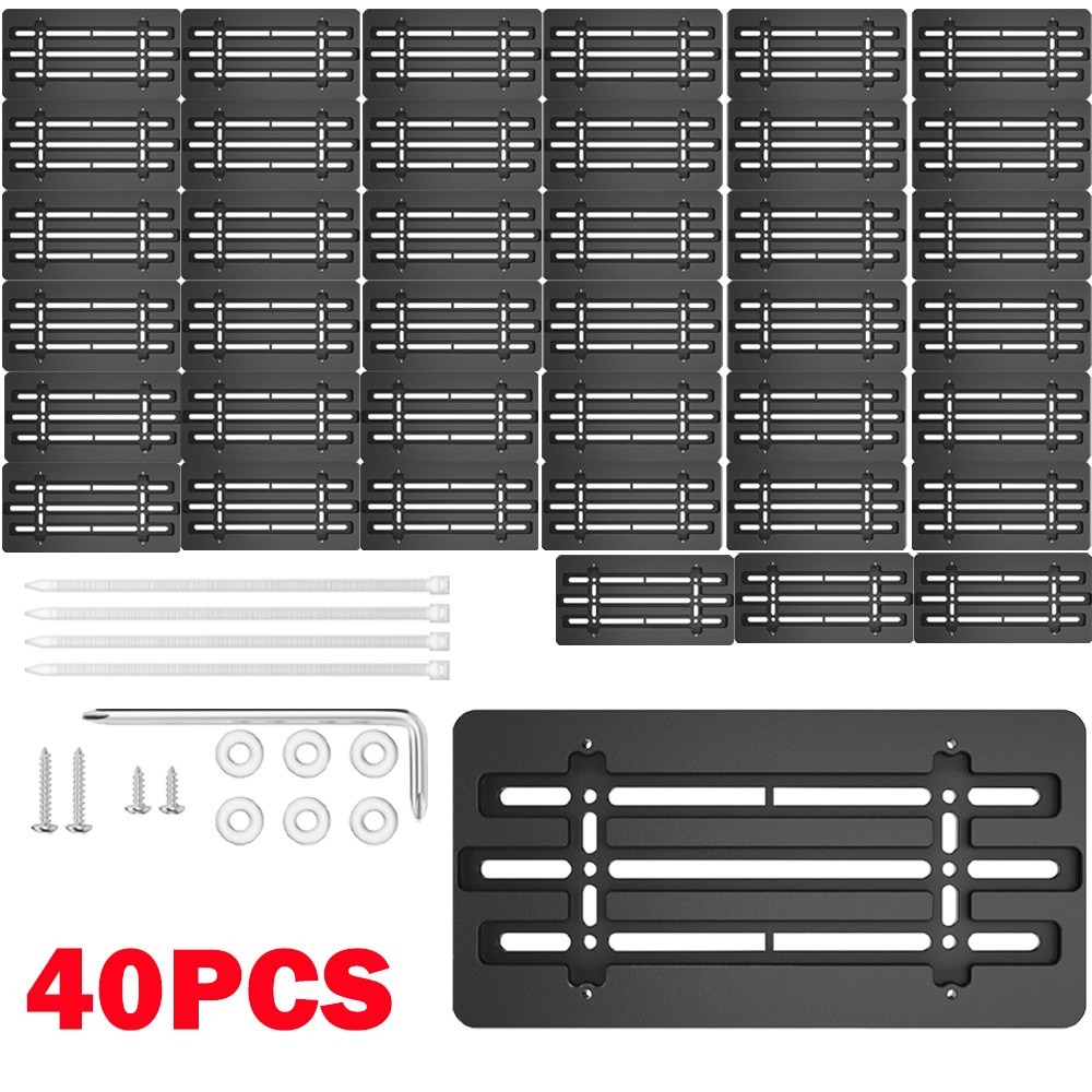 40Pc Universal License Plate Tag Holder Mounting Relocator Bumper Kit Bracket 40Pc Universal License Plate Tag Holder Mounting Relocator Bumper Kit Bracket