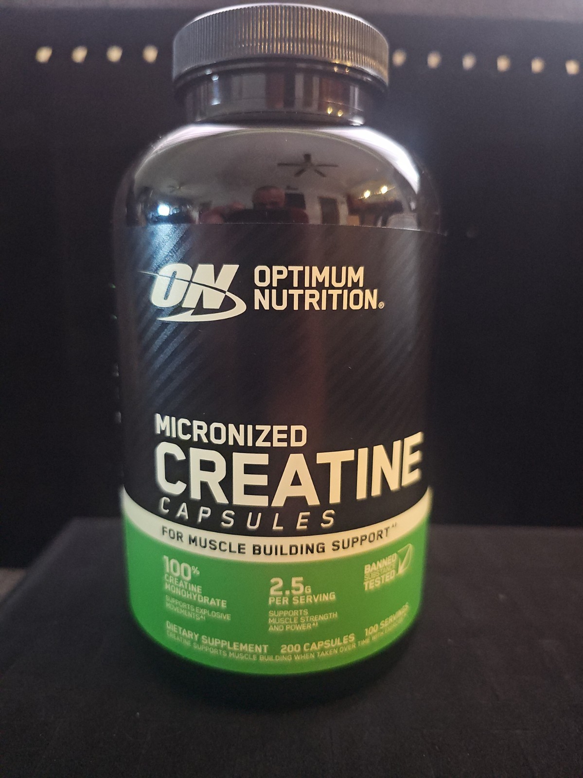 Optimum Nutrition Micronized Creatine Monohydrate Capsules 200 Caps Exp 07/2028