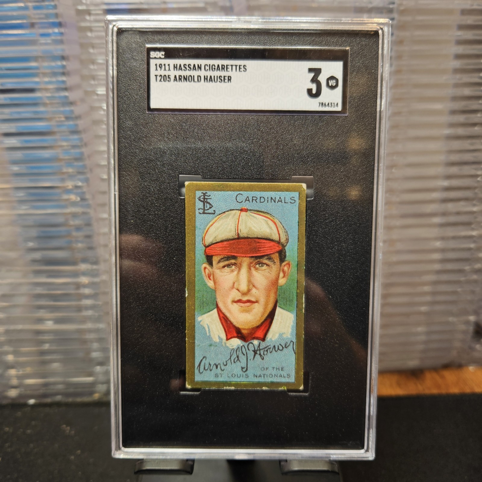 1911 T205 Gold Border Piedmont Arnold Hauser SGC 3 1911 T205 Gold Border Piedmont Arnold Hauser SGC 3