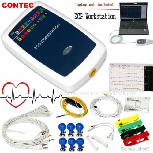 PC based 12-Lead Resting ECG workstation EKG Machine,PC Software CONTEC8000G CE