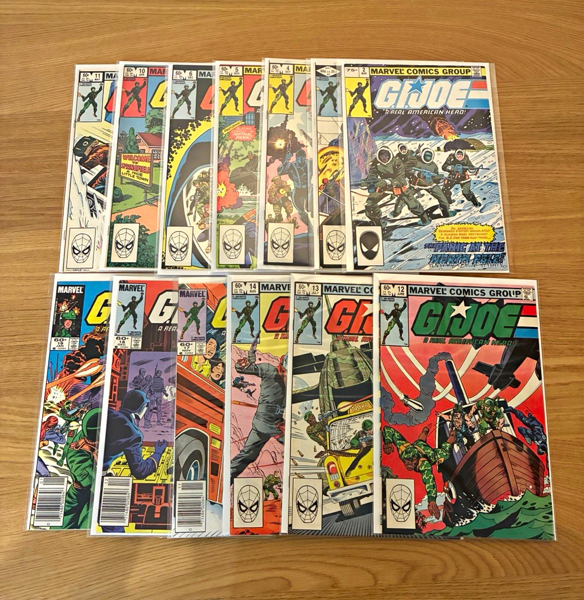 G.I. Joe: A Real American Hero Lot #2-6, 10-14, 17-19, Marvel 13 Comics
