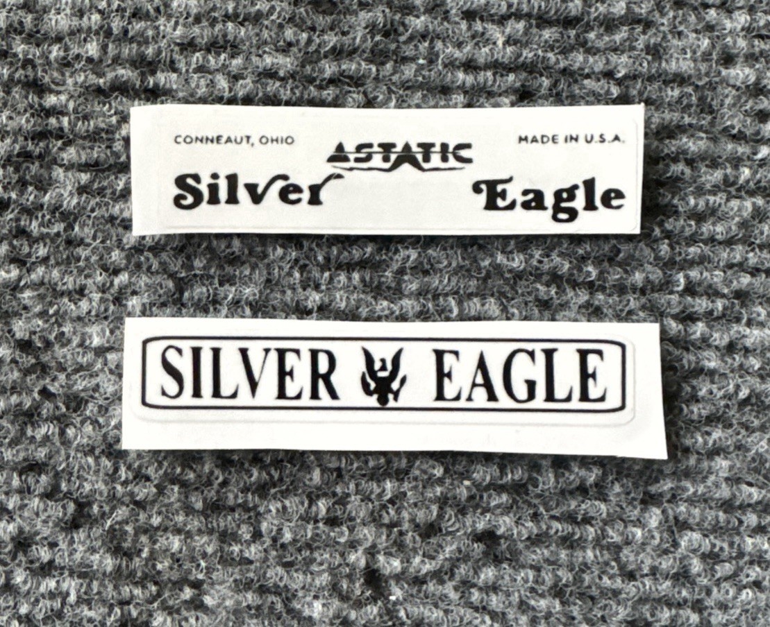 Astatic Silver Eagle Decal Set Top And Bottom CB Radio L@@K Astatic Silver Eagle Decal Set Top And Bottom CB Radio L@@K