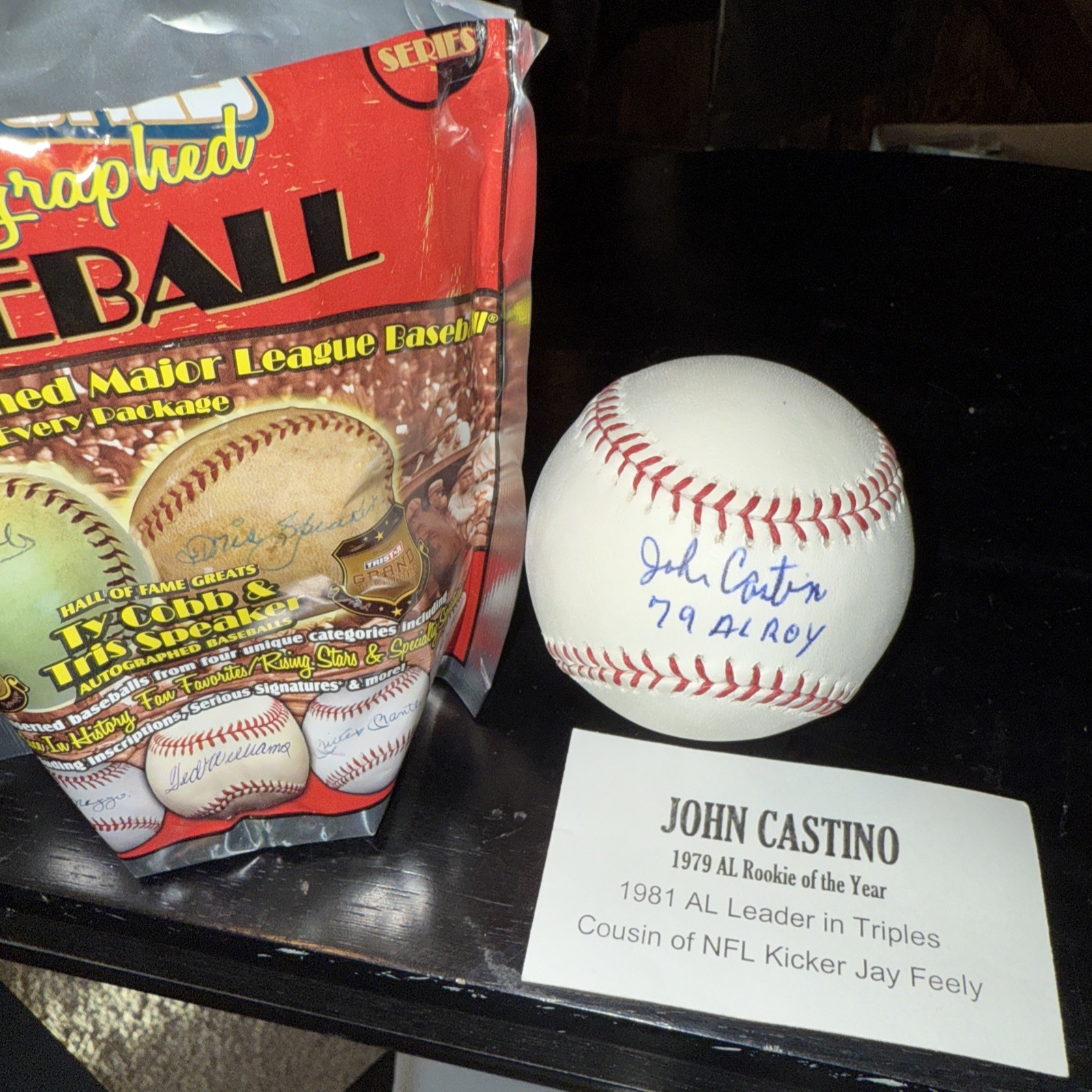 John Castino Autographed Baseball with Original Packaging John Castino Autographed Baseball with Original Packaging
