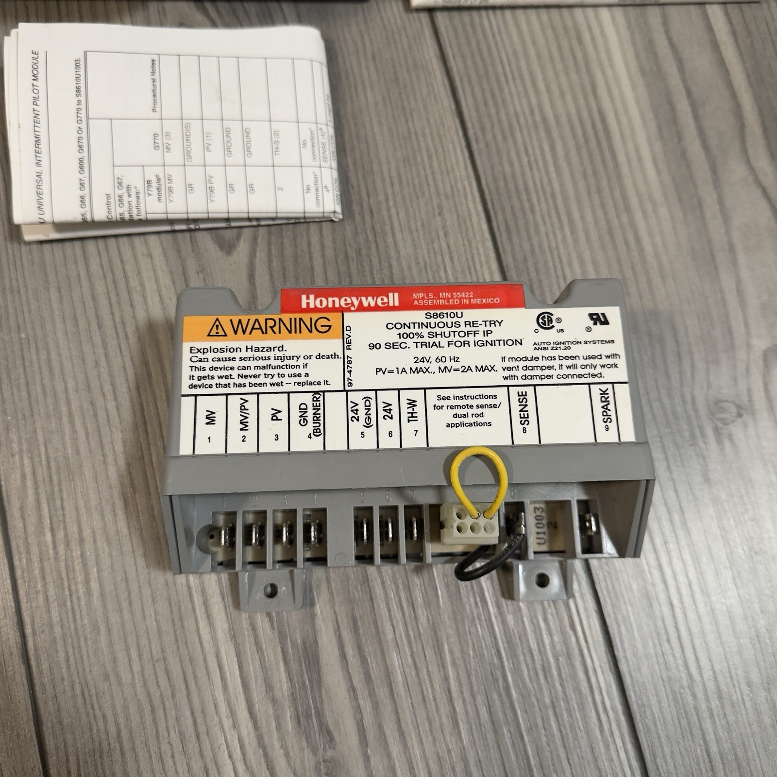 NOS Honeywell S8610U 1003 Honeywell Pilot Module NEW OPEN BOX NOS Honeywell S8610U 1003 Honeywell Pilot Module NEW OPEN BOX