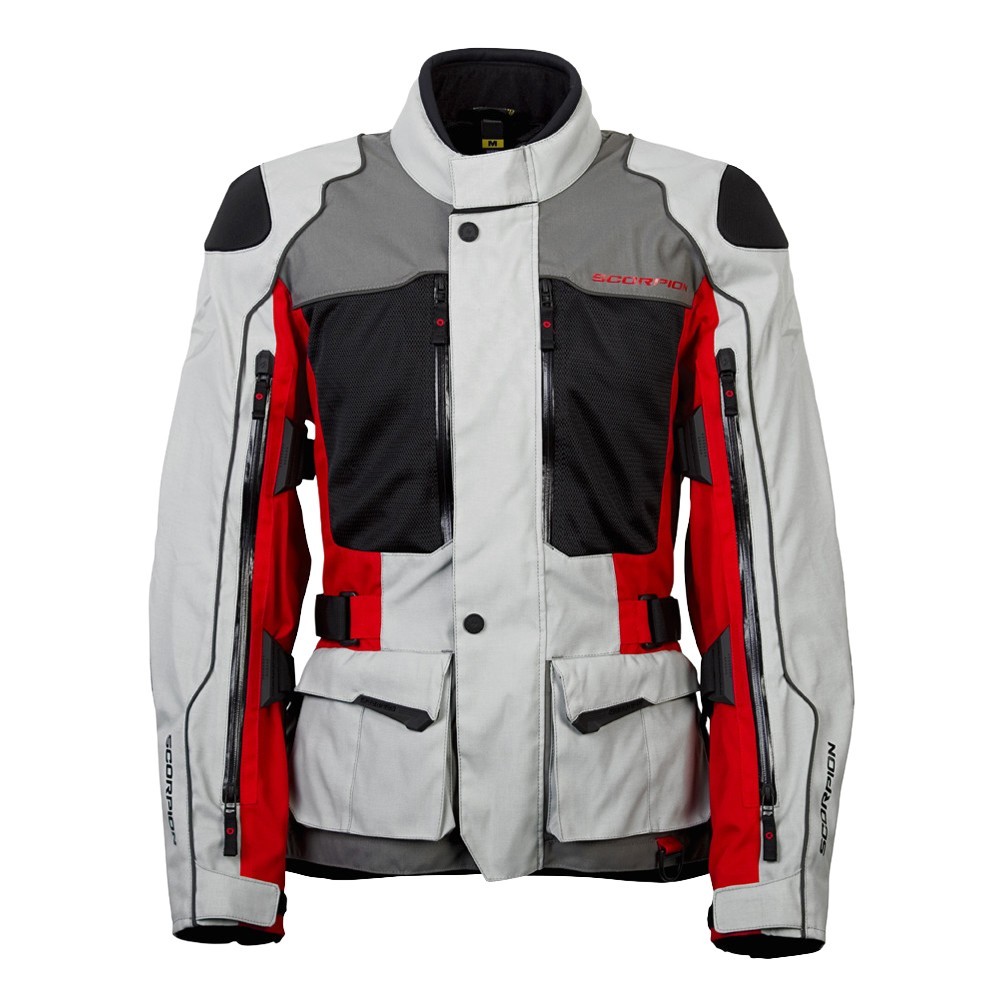 Scorpion EXO Gray, Red and Black Yosemite Motorcycle Jacket - Men's Size Small Scorpion EXO Gray, Red and Black Yosemite Motorcycle Jacket - Men's Size Small