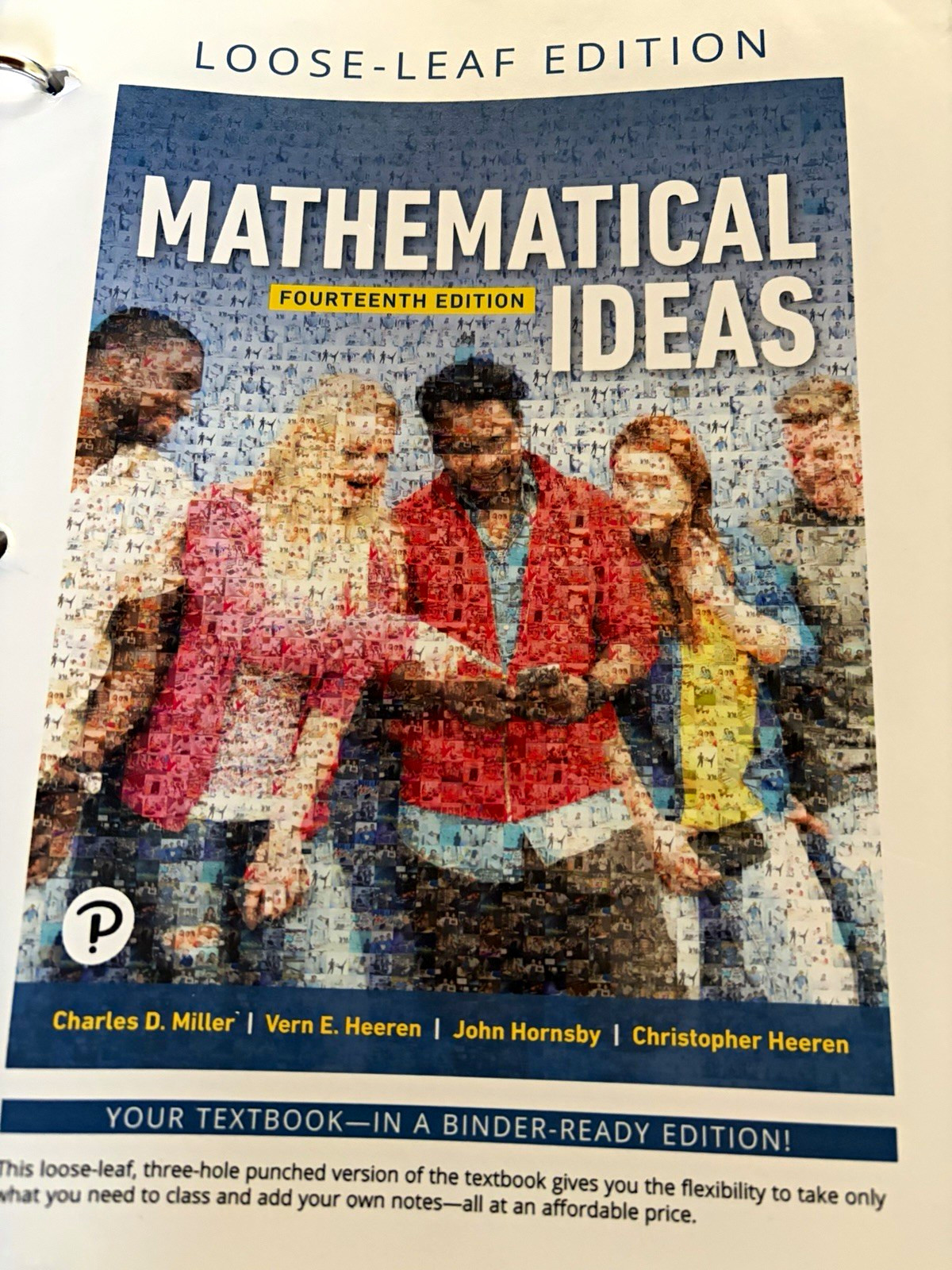 Mathematical Ideas 14th Ed Loose-Leaf/Ringbound Pearson 2020 Miller et al. Mathematical Ideas 14th Ed Loose-Leaf/Ringbound Pearson 2020 Miller et al.