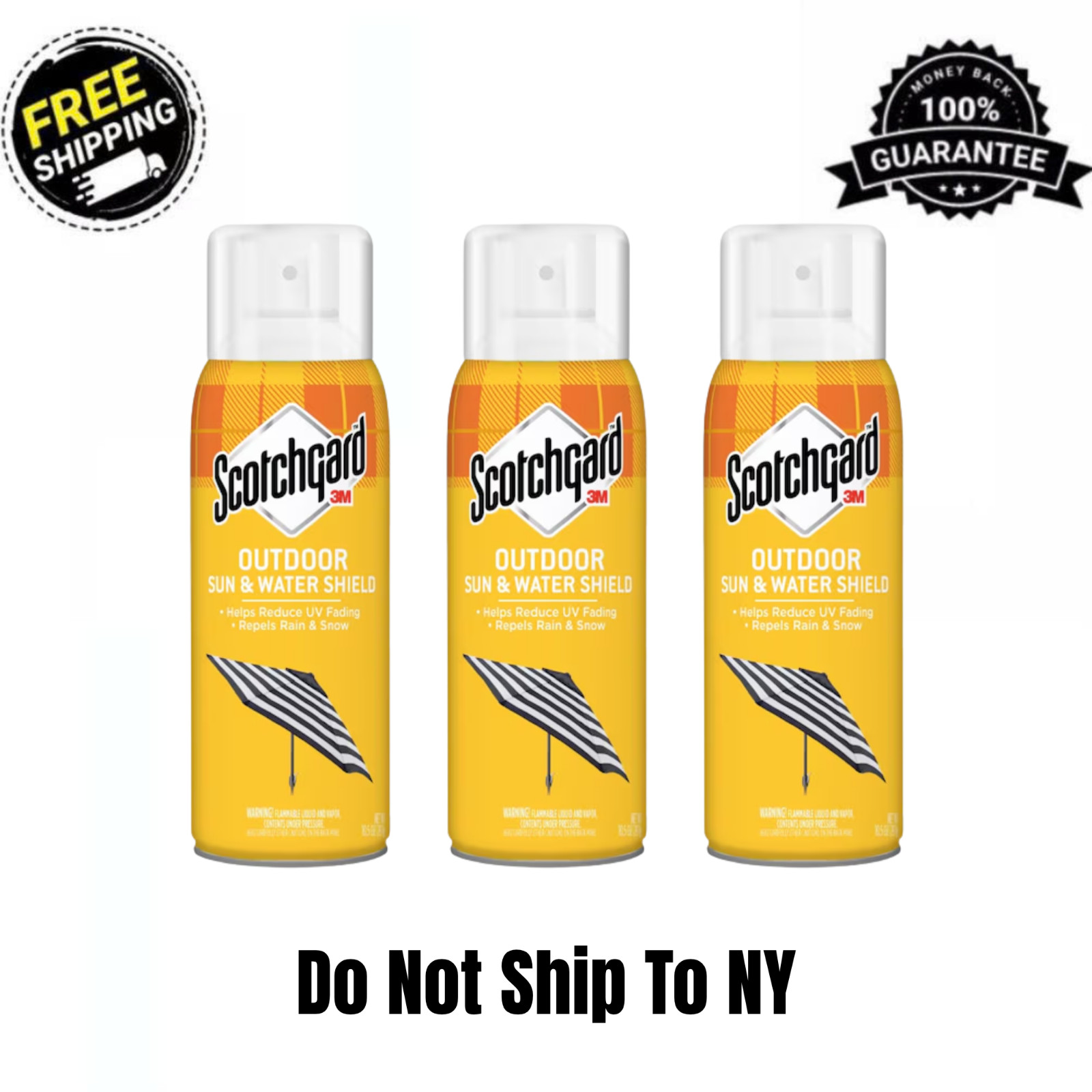 (3 Pack) Scotchgard UV Water & Sun Shield Fabric Protective Spray 10.5 oz (3 Pack) Scotchgard UV Water & Sun Shield Fabric Protective Spray 10.5 oz