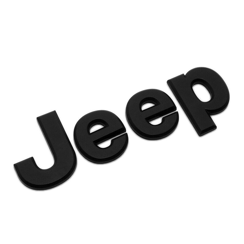 JEEP Letters Black Nameplate Emblem Logo Badge