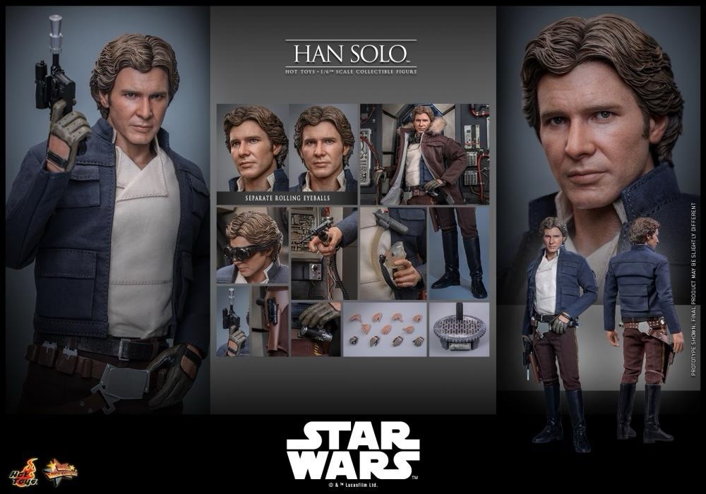 HAN SOLO Hot Toys MMS846 1/6 Scale Figure STAR WARS Empire Strikes Back IN HAND