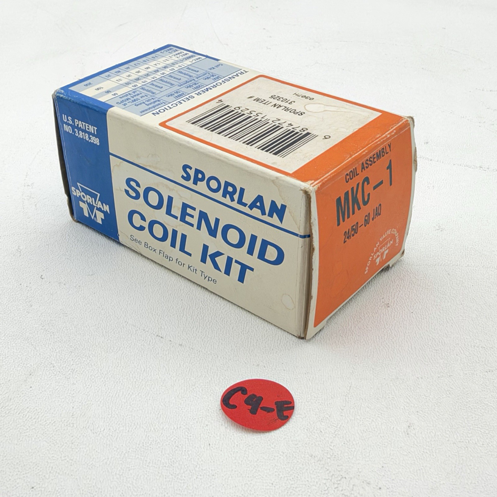 Sporlan MKC-1 HVAC Solenoid Coil Kit Assembly Class F 50/60Hz 310325 Sporlan MKC-1 HVAC Solenoid Coil Kit Assembly Class F 50/60Hz 310325