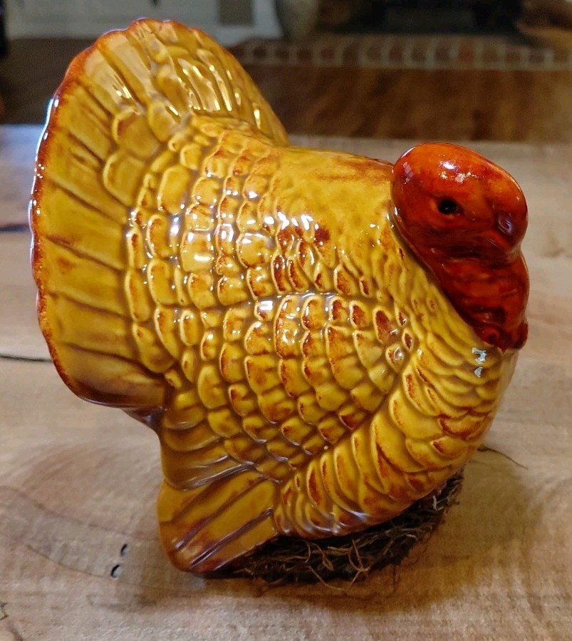 Vintage Ceramic Turkey Thanksgiving Centerpiece Fall Harvest Table Decor Vintage Ceramic Turkey Thanksgiving Centerpiece Fall Harvest Table Decor