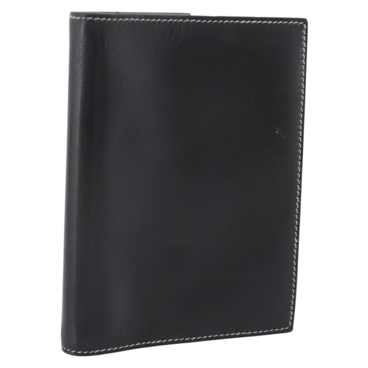 HERMES Agenda GM Day Planner Cover Leather Black Auth 201589M