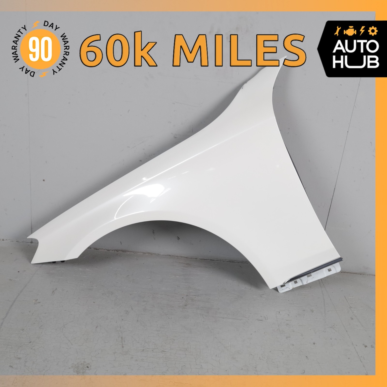 14-20 Mercedes W222 S450 S63 AMG Left Side Fender Assembly Diamond White OEM 60k