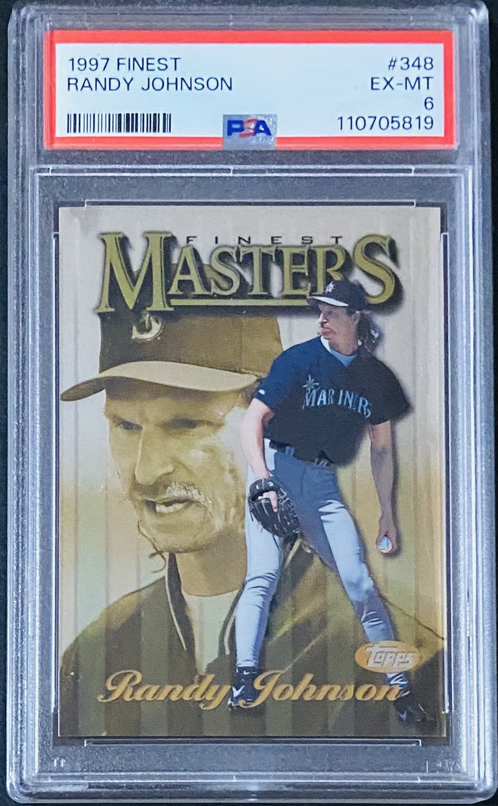 1997 Topps Finest Masters PSA Randy Johnson Rare Gold Hall of Famer REGRADE 1997 Topps Finest Masters PSA Randy Johnson Rare Gold Hall of Famer REGRADE