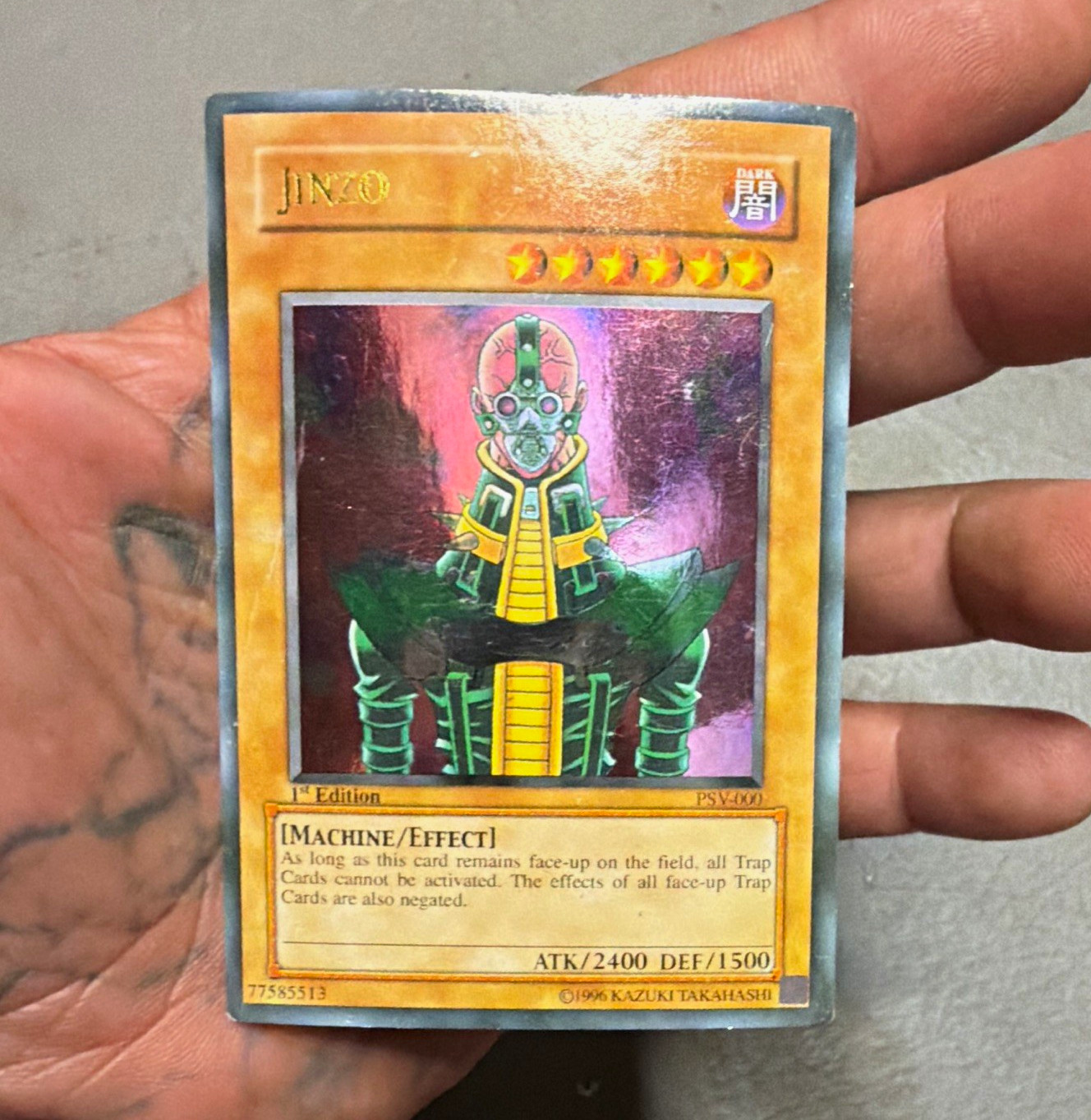Konami Yu-Gi-Oh Jinzo PSV-000 Pharaoh's Servant 1st Edition Foil Dark Konami Yu-Gi-Oh Jinzo PSV-000 Pharaoh's Servant 1st Edition Foil Dark
