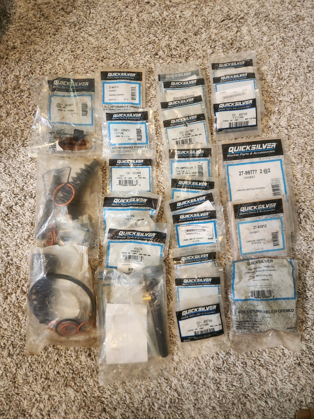 Mercury Quicksilver FACTORY MARINE PARTS lot Mercury Quicksilver FACTORY MARINE PARTS lot