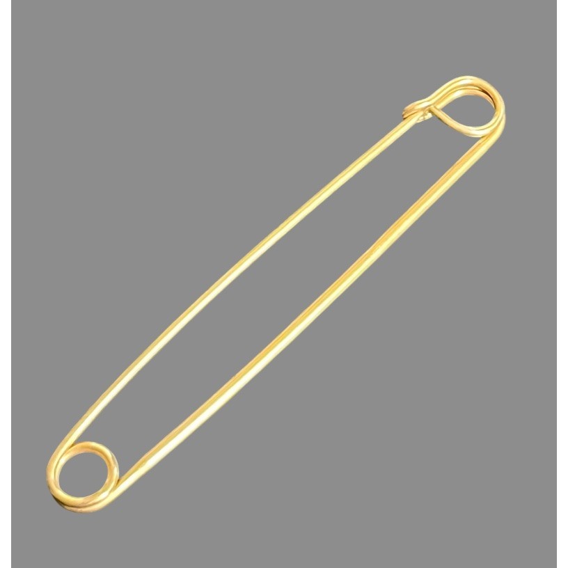 Vintage 1/20 12K Gf GOLD FILLED BROOCH Large Safety Pin Shape Old Money Classic Vintage 1/20 12K Gf GOLD FILLED BROOCH Large Safety Pin Shape Old Money Classic