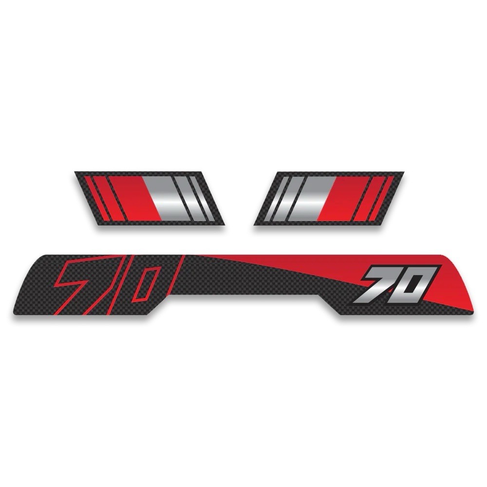 1985 Honda ATC70 Carbon Fiber Premium Decal Graphics Kit Black Red Silver 1985 Honda ATC70 Carbon Fiber Premium Decal Graphics Kit Black Red Silver