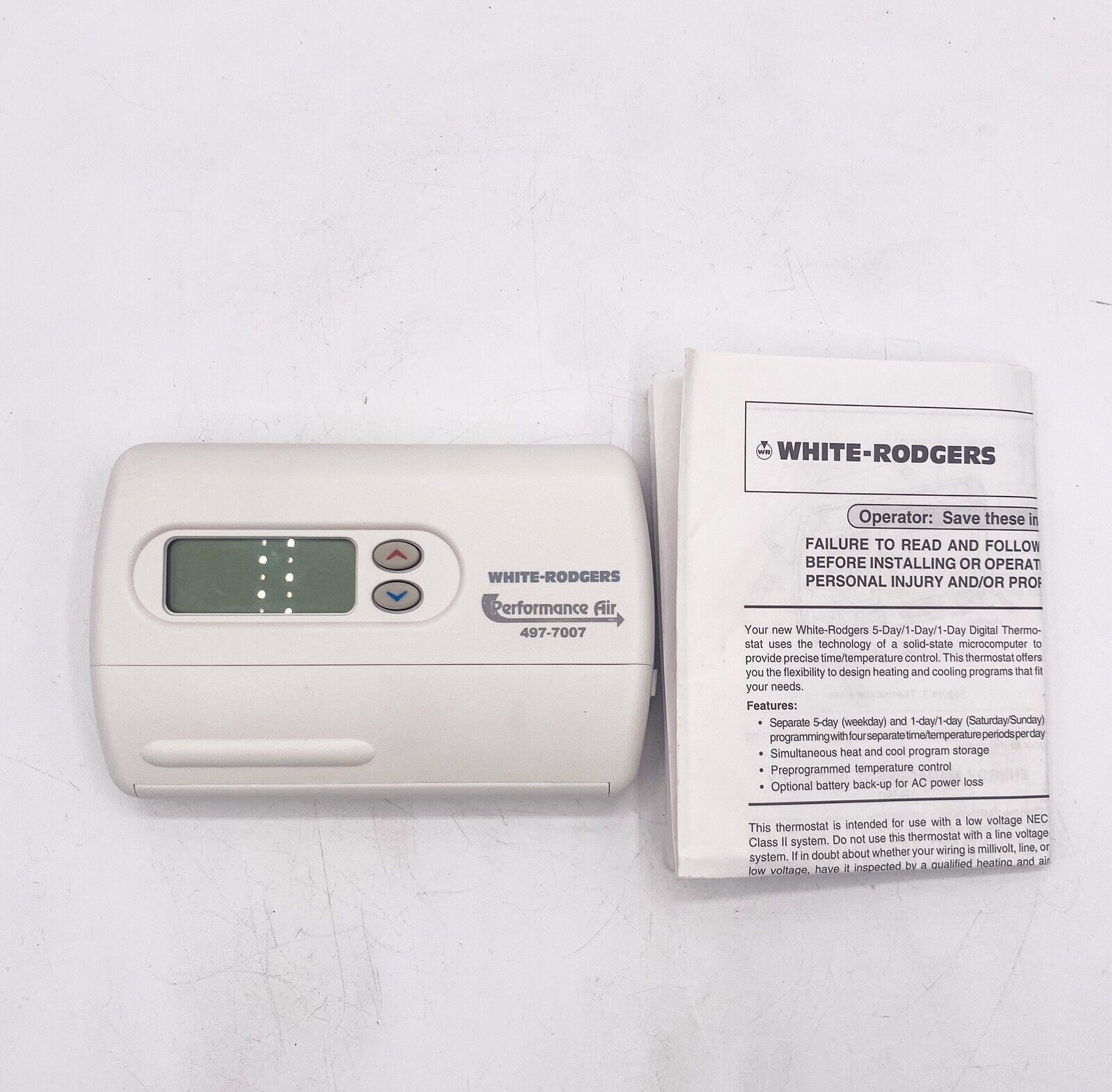 White-Rodgers 1F81-261 Digital 5/1/1 Programmable Thermostat - White EXCELLENT