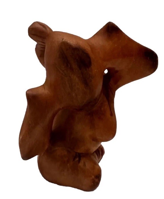 Fun Vintage hand carved wood animal creature? Figurine Fun Vintage hand carved wood animal creature? Figurine
