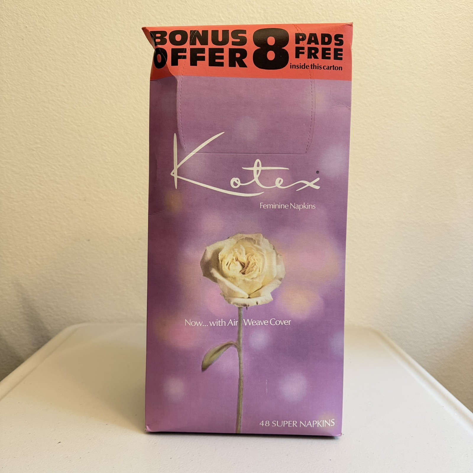 Vintage NOS Kotex Feminine Napkins 48 Pack 1973 USA Sanitary Belt Pads Box Prop Vintage NOS Kotex Feminine Napkins 48 Pack 1973 USA Sanitary Belt Pads Box Prop