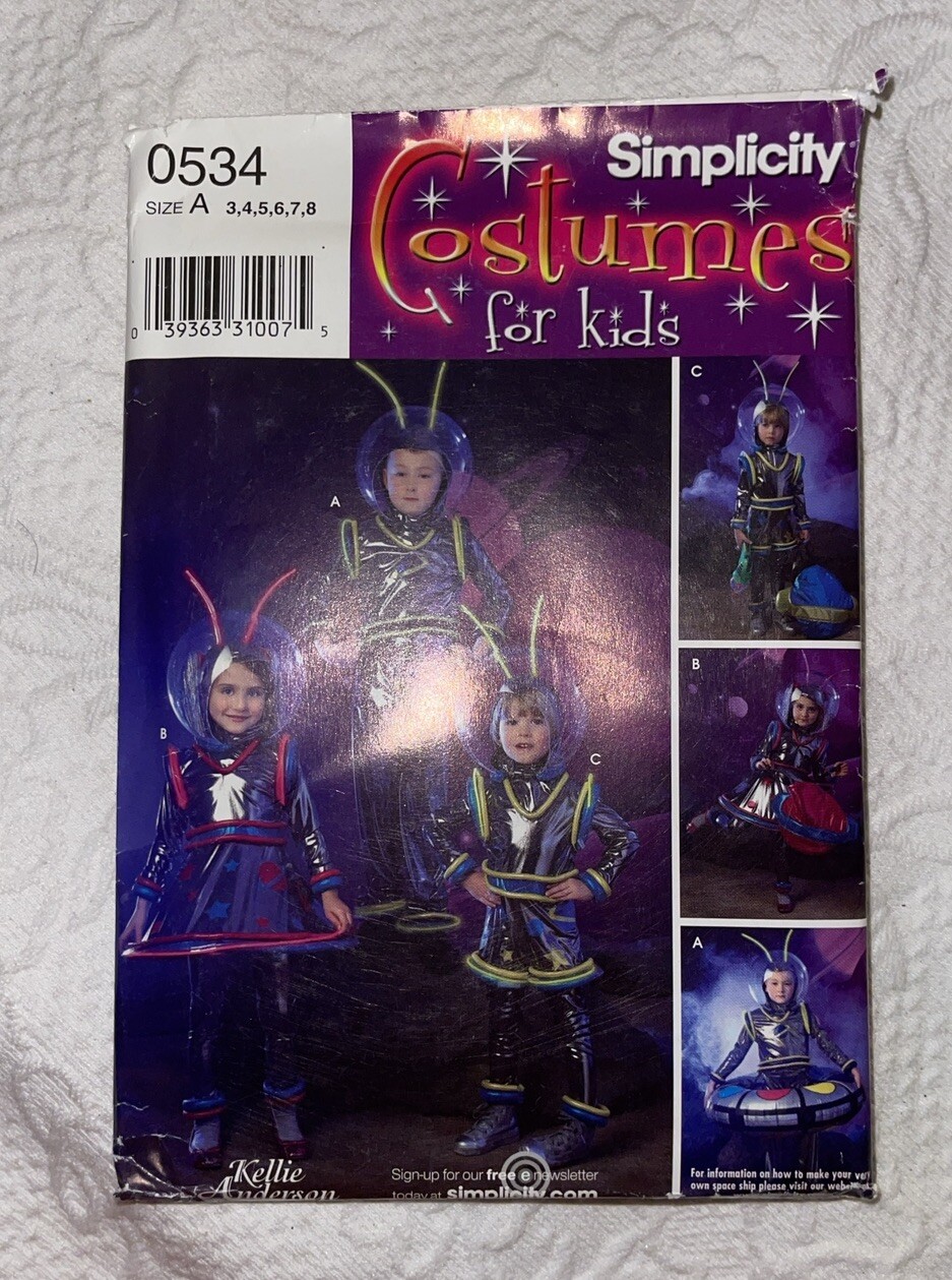 Kids Costume Simplicity 3661 size A 3-8 UNCUT Kids Costume Simplicity 3661 size A 3-8 UNCUT