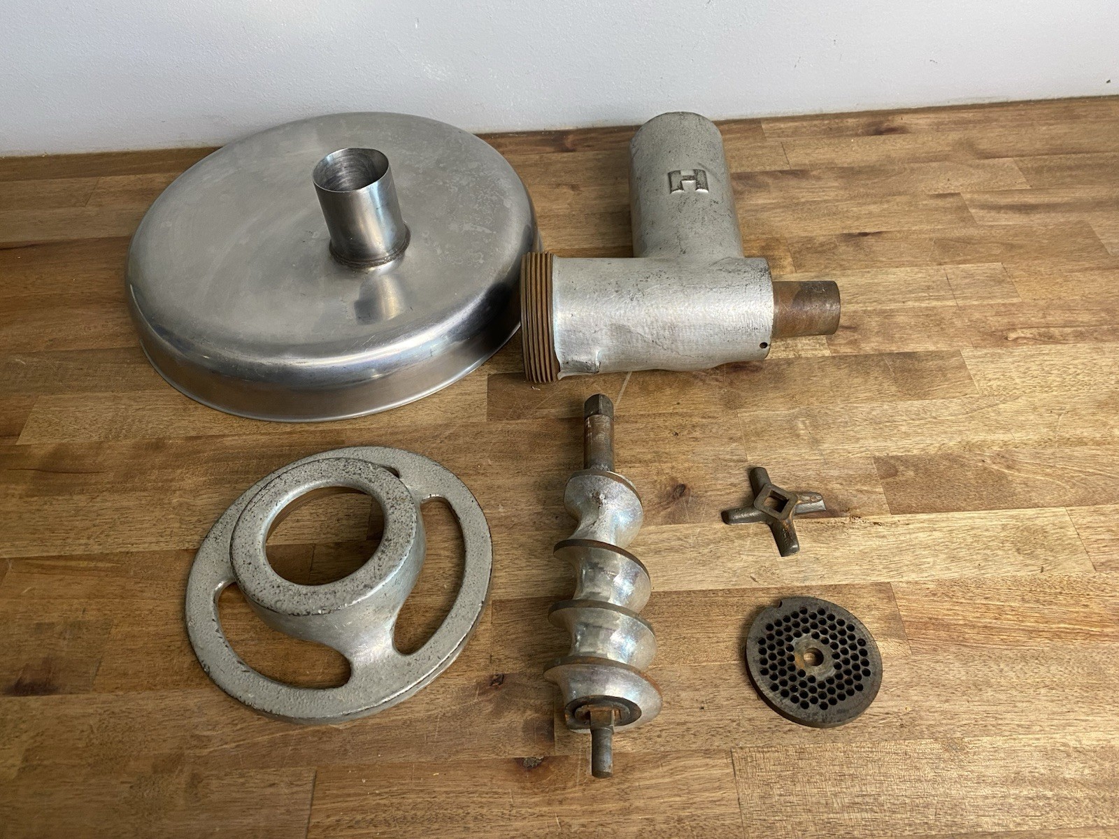 Hobart Size #10 Hub Meat Grinder Attachment Plate Knife Auger Mixer Heavy Duty