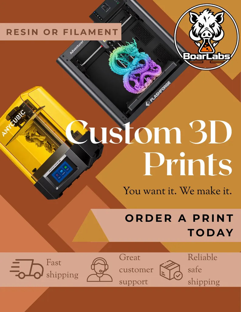 3D printing Services | Custom 3D Printed Parts | Personalized PLA & Resin Prints